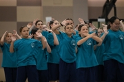 Alla Dukhova's dance studio TODES intensive course participants during a flash mob