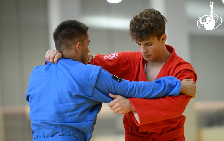 Participants of the training camp during training at the Martial Arts Academy