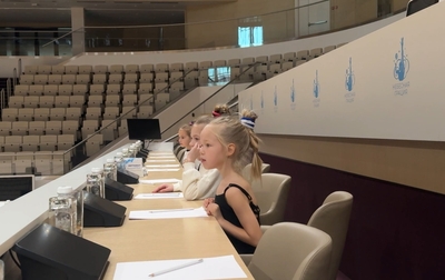 Поддержка от дошкольниц Академии на контрольной тренировке