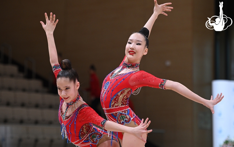 Gymnasts after the performance