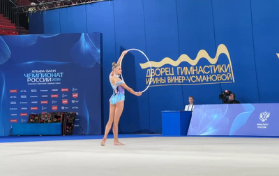 Hoop exercise of Academy gymnast Alexandra Borisova in the all-around finals at the Russian championship