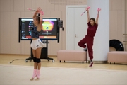 Olympic champion Alina Kabaeva during a training session at the Academy