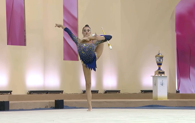 Alina Harnasko’s golden clubs performance during the final at the Sky Grace Cup