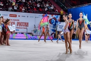 Gymnasts at the opening ceremony