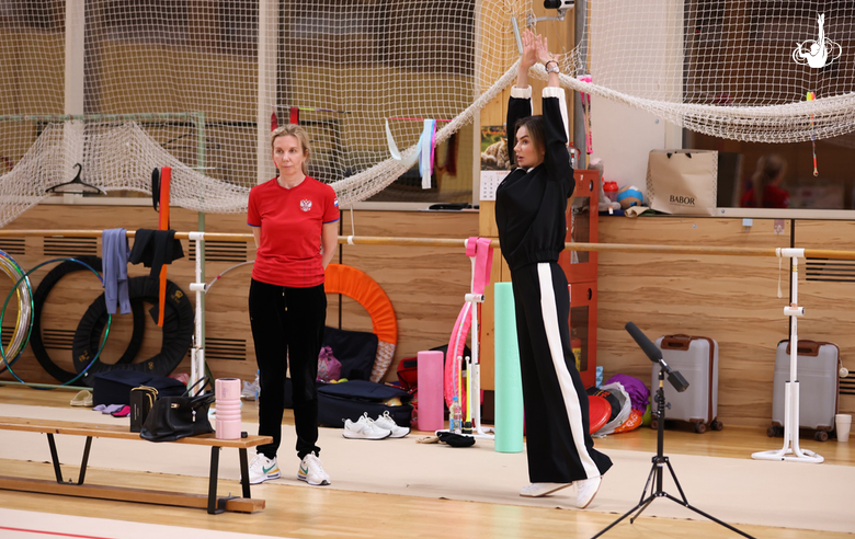 September 12, 2026. Olympic champion Alina Kabaeva during a training session in Novogorsk