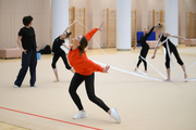 February 4, 2026. Olympic champion Alina Kabaeva during Academy group gymnasts training