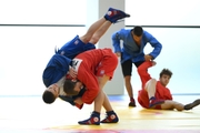 Participants of the training camp during training at the Martial Arts Academy