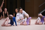 Young gymnasts during the selection