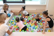 Young gymnasts in the Academy's classroom