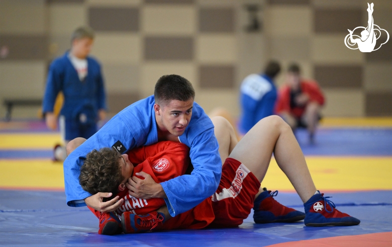 Participants of the training camp during training at the Martial Arts Academy