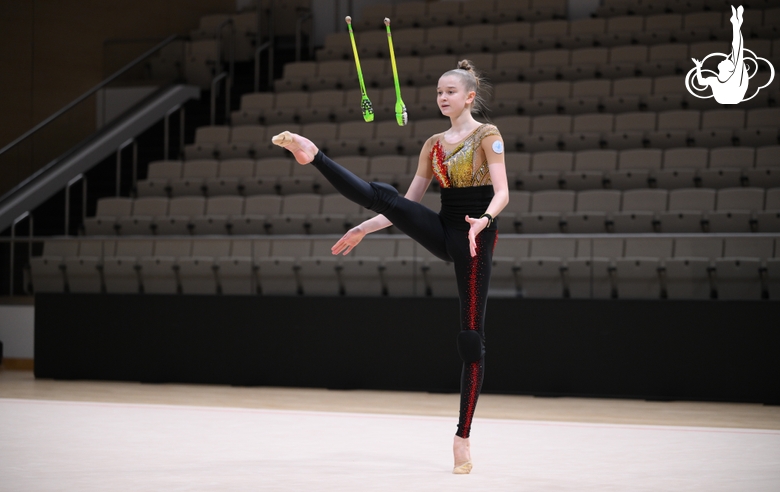 Alexandra Borisova during a control training session before the Russian Championship