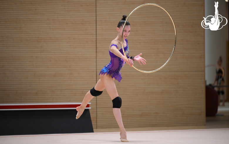 Arina Kovshova during a control training session before the Russian Championship