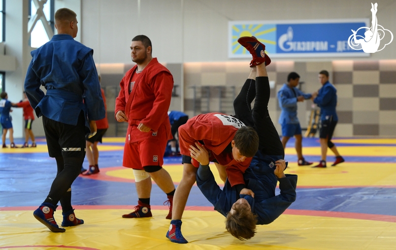 Participants of the training camp during training at the Martial Arts Academy