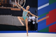 Kristina Voitenko during the hoop exercise