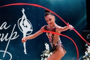 Mariia Borisova (Russia) during the ribbon exercise