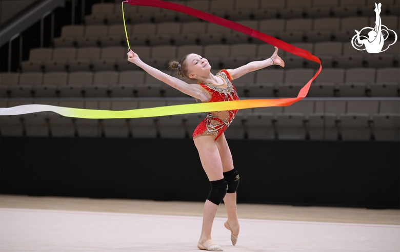 Каролина Пахтусова во время контрольной тренировки перед турниром Evgeniya Cup