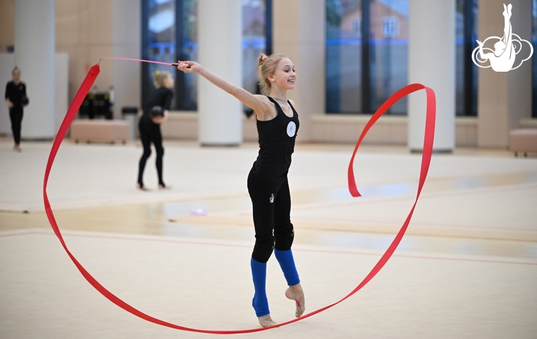 Елизавета Гераськина во время тренировки