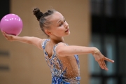 Yana Zaikina  during an exercise with a ball  during a control training session