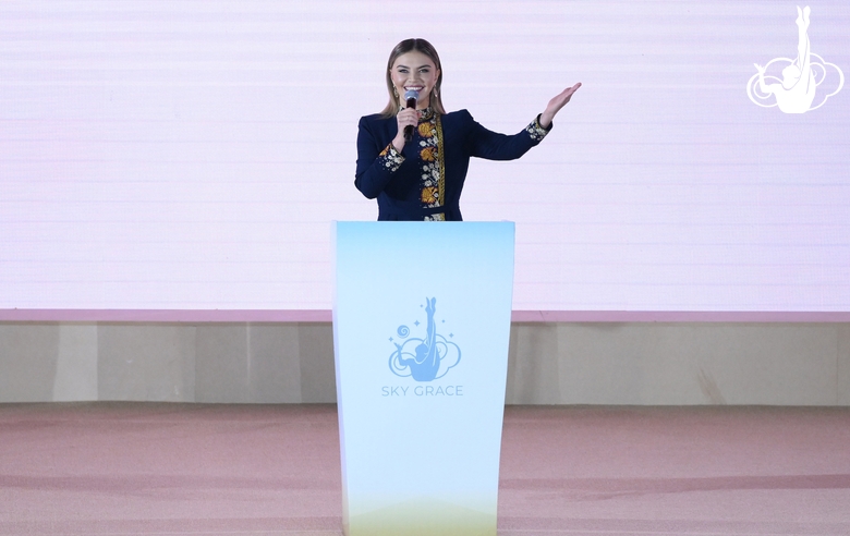 Olympic champion Alina Kabaeva during the opening ceremony