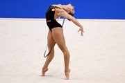 Lala Kramarenko during the hoop exercise