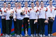 Belarusian gymnasts at the award ceremony