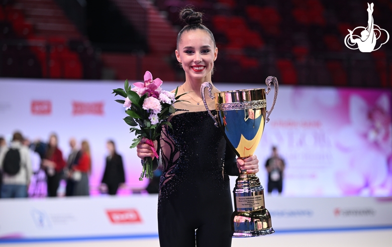 Mariia Borisova after the awards ceremony