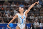 Vladislava Nikolaenko during the ball exercise