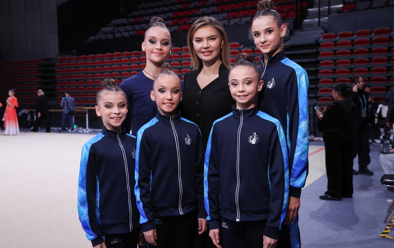 November 14, 2025. Olympic champion Alina Kabaeva and Academy gymnasts during the Sky Grace Cup International Tournament and Beijing Top Open 2025