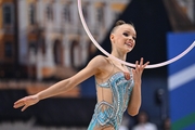 Kristina Voitenko during the hoop exercise