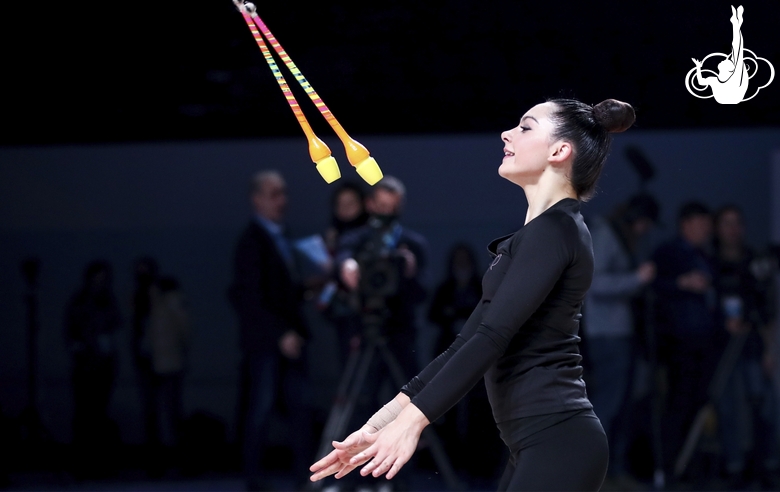 Lala Kramarenko rehearsing ahead of the 2021 Sky Grace tournament