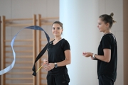 Dina and Arina Averina during the training session in the Academy