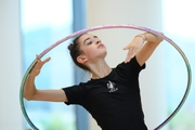 Anna Vakulenko during an exercise with the hoop