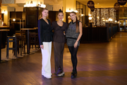 Alexandra Borisova, Maria Borisova and Milena Schenyatskaya during the banquet