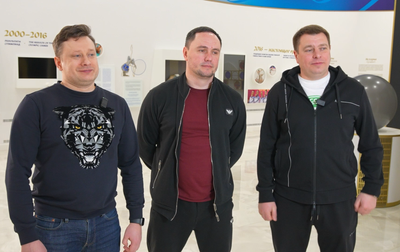 Кирилл Белотелов, Александр Кудряшов и Сергей Ушаков поддерживают групповичек Рязанской области на турнире в Академии