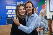 Olympic Champion Alina Kabaeva and five-time USSR champion Venera Zaripova