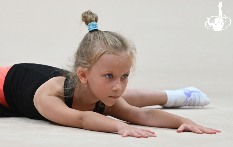 A young gymnast during Academy selection