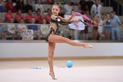 Ksenia Savinova during an exercise with a jump rope