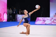 Anastasia Vlasenko during an exercise with a ball