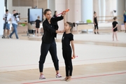 Dina Averina and Sabina Samatova during training