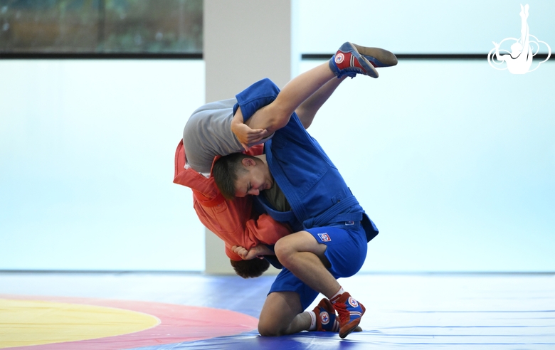 Participants of the training camp during training at the Martial Arts Academy