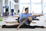 Ekaterina Belova with Jimena Dominguez during a choreography lesson