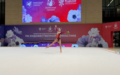 Alina Kabaeva coaches the gymnasts before their performances at the Sirius Federal Territory Championship