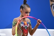 Ksenia Savinova before the performance