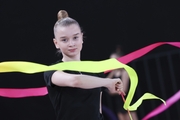 Александра Борисова во время тренировки