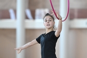 Mariia Borisova  during an exercise with a hoop during preparation training for the BRICS Games