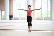 Gymnast Avani Nitesh Kadam during a training session