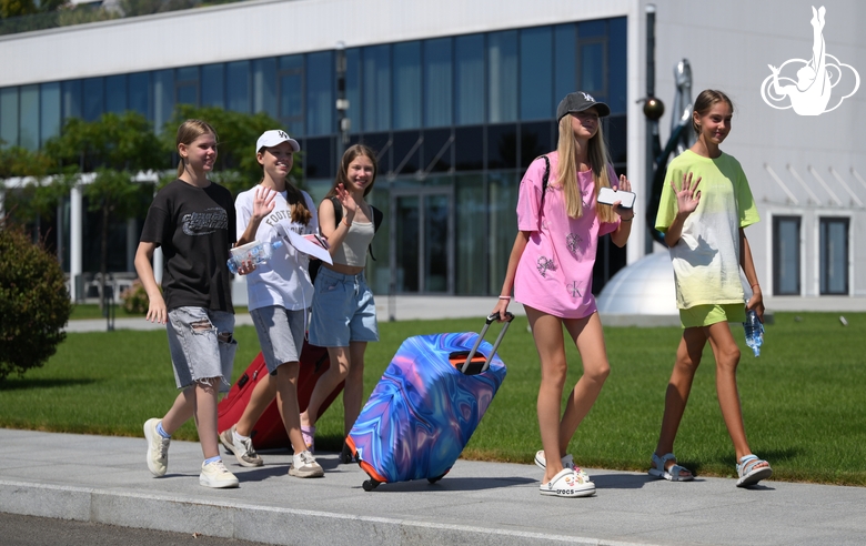 Gymnasts and a coach from the Khanty-Mansiysk Autonomous Okrug arrive at the Academy