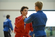 Participants of the training camp during training at the Martial Arts Academy