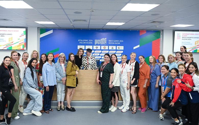 20 June 2024. Olympic champion Alina Kabaeva at the meeting with judges and coaches before BRICS Games