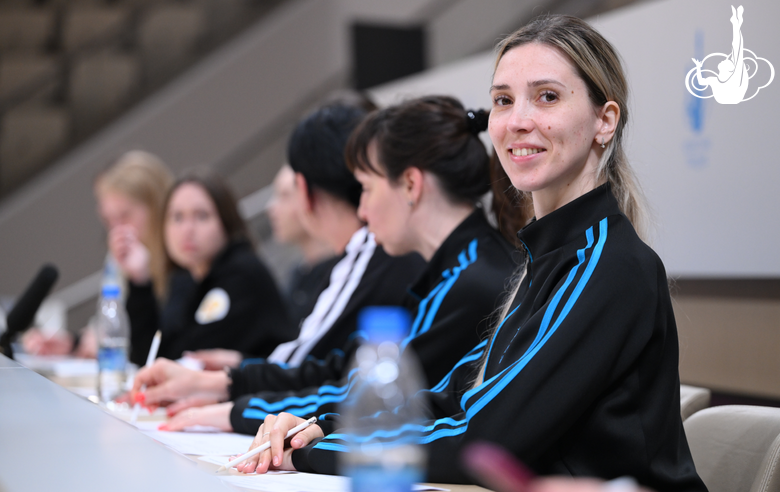 Сoach Olga Frolova summed up the results of the control training session for Academy gymnasts